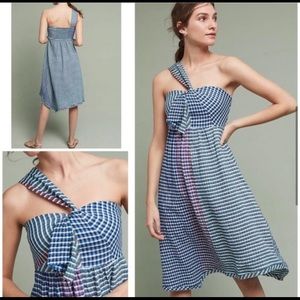 Anthropologie colorful one strap dress
